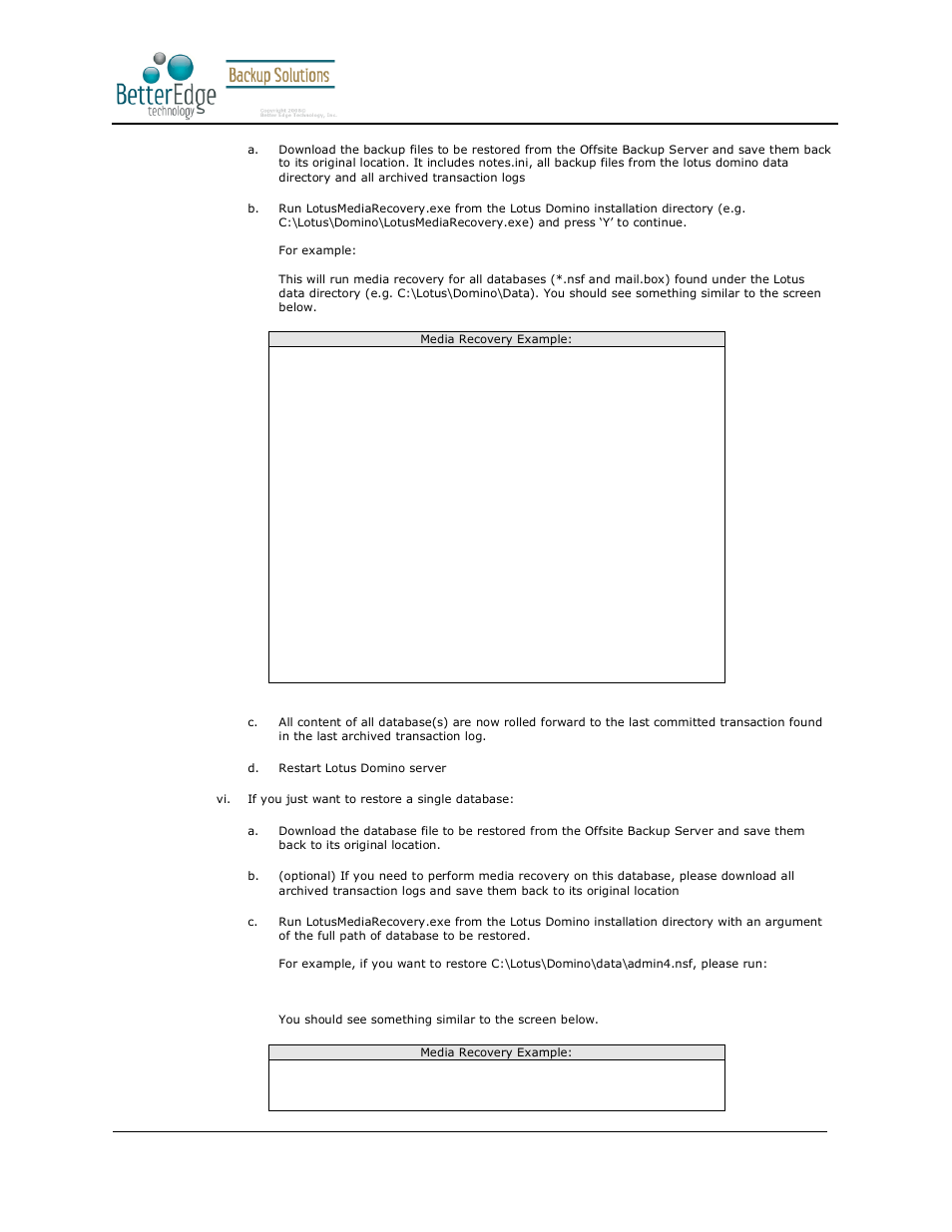 Better edge backup v5.2 | Deonet Backup Solutions 5.2.7.0 User Manual | Page 79 / 121