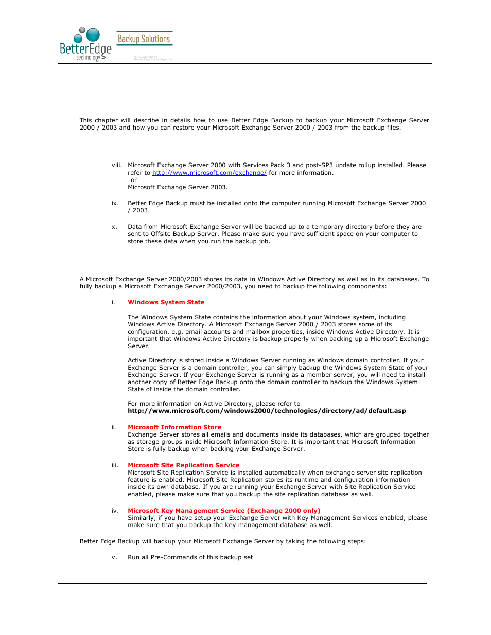 1 requirements, 2 overview, Better edge backup v5.2 | Deonet Backup Solutions 5.2.7.0 User Manual | Page 81 / 121
