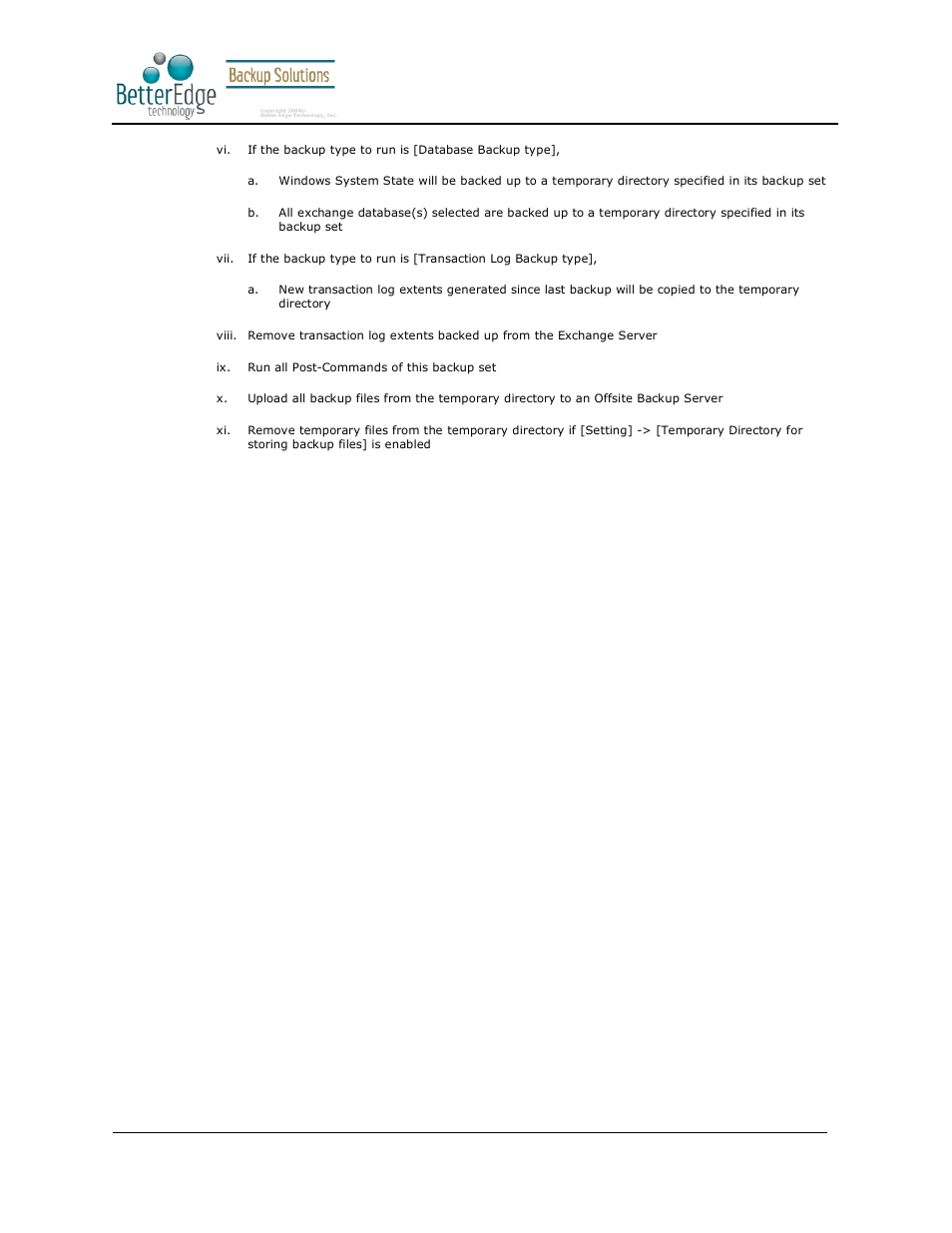 Better edge backup v5.2 | Deonet Backup Solutions 5.2.7.0 User Manual | Page 82 / 121