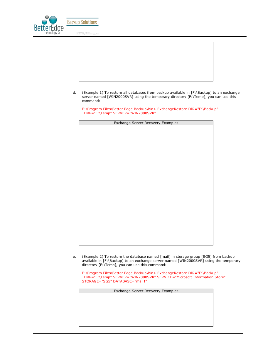 Better edge backup v5.2, User guide | Deonet Backup Solutions 5.2.7.0 User Manual | Page 87 / 121