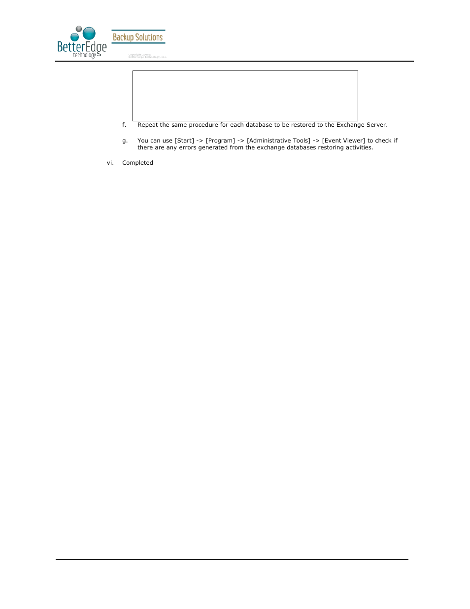 Better edge backup v5.2 | Deonet Backup Solutions 5.2.7.0 User Manual | Page 88 / 121