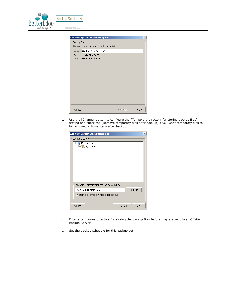 Better edge backup v5.2 | Deonet Backup Solutions 5.2.7.0 User Manual | Page 91 / 121