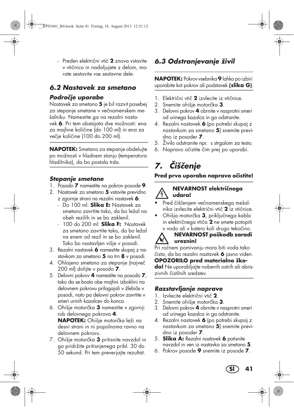 išenje | Silvercrest SMZS 260 E3 User Manual | Page 43 / 78