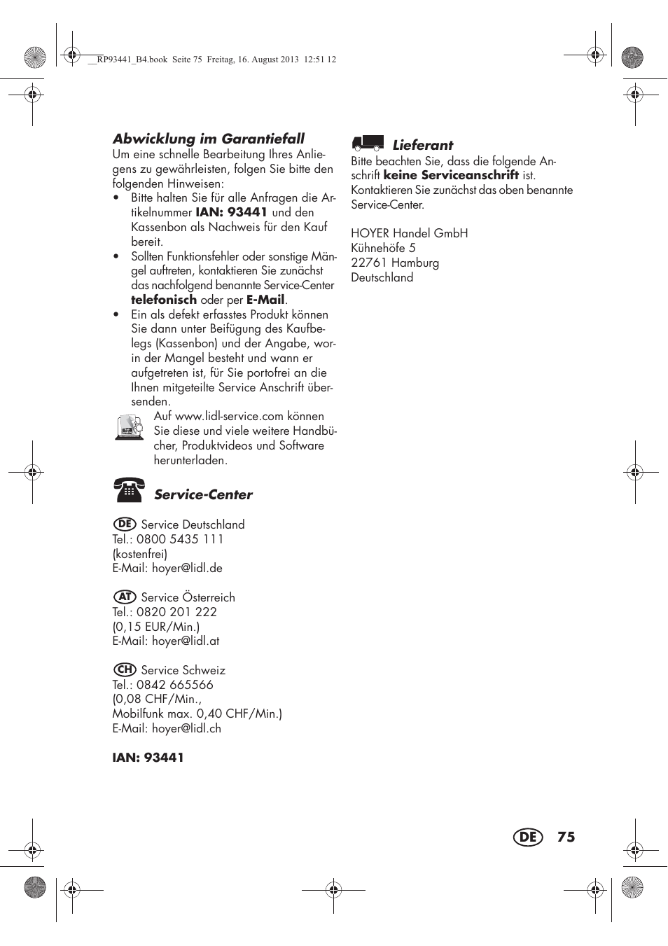 Silvercrest SMZS 260 E3 User Manual | Page 77 / 78