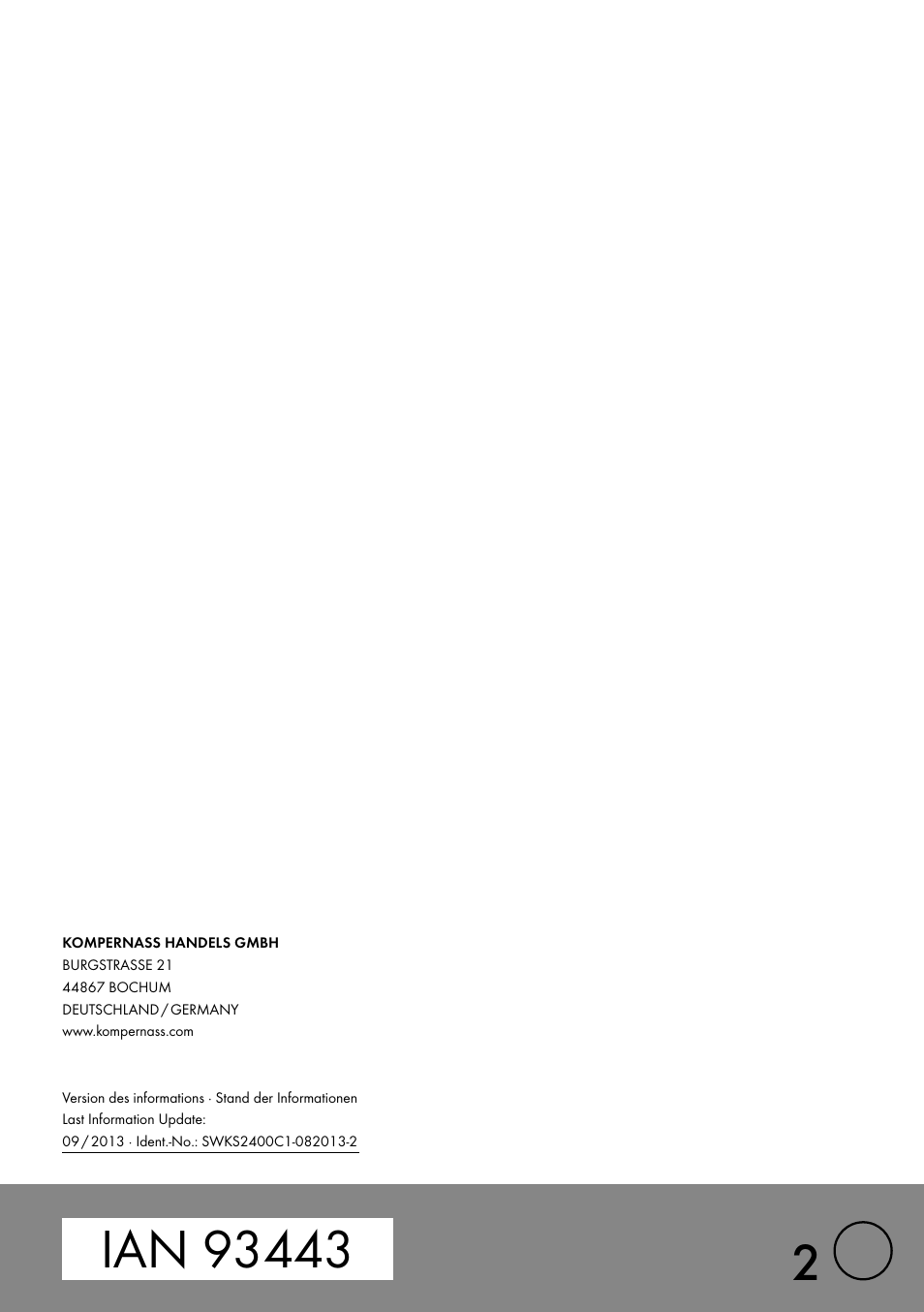 Silvercrest SWKS 2400 C1 User Manual | Page 39 / 39