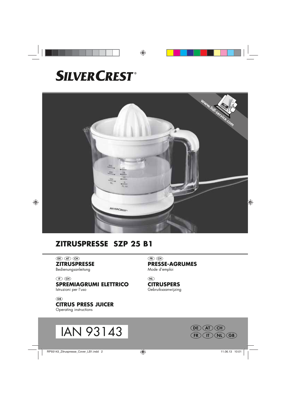 Silvercrest SZP 25 B1 User Manual | 46 pages