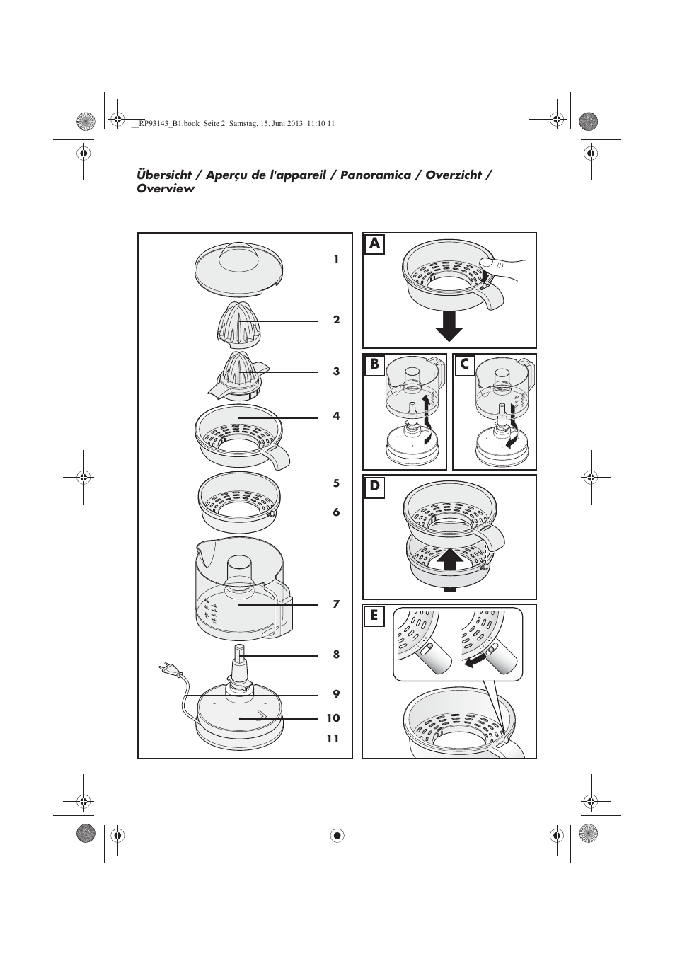 De b c | Silvercrest SZP 25 B1 User Manual | Page 3 / 46