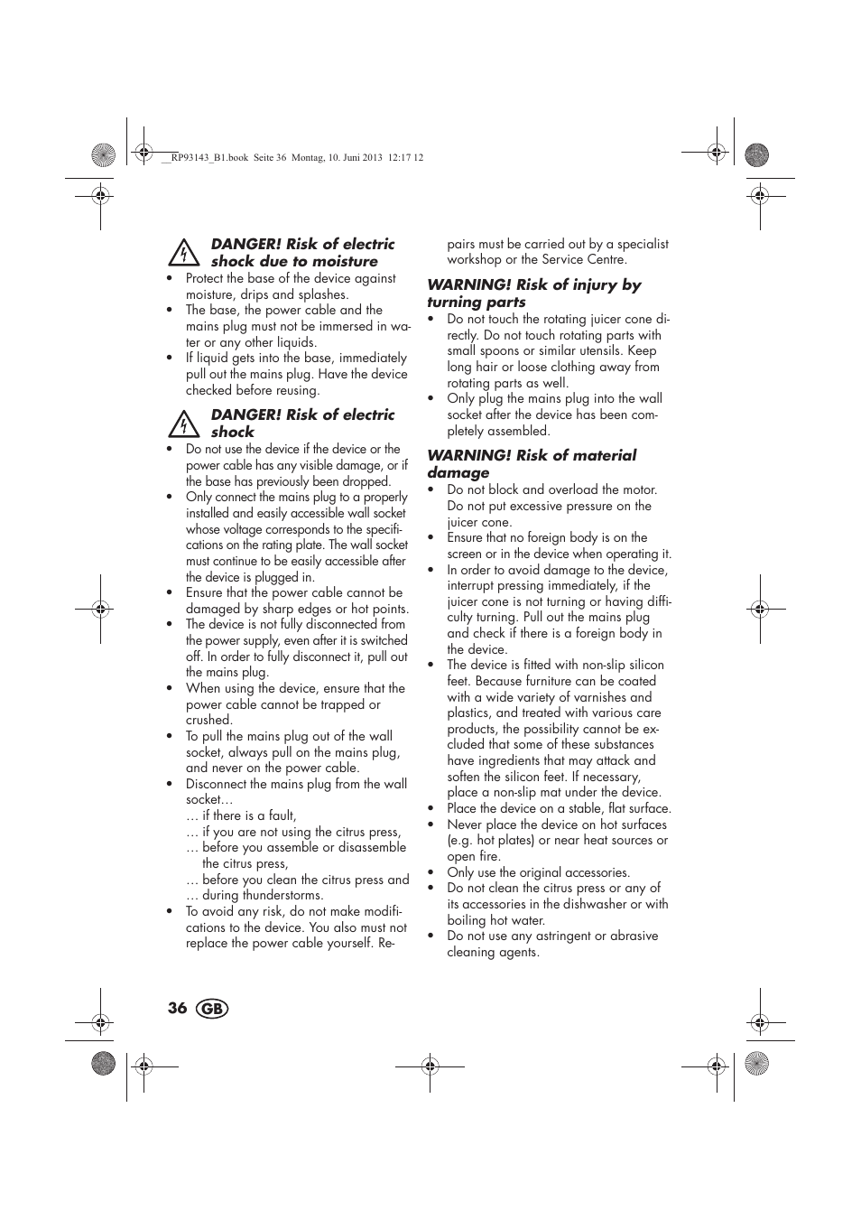 Silvercrest SZP 25 B1 User Manual | Page 38 / 46