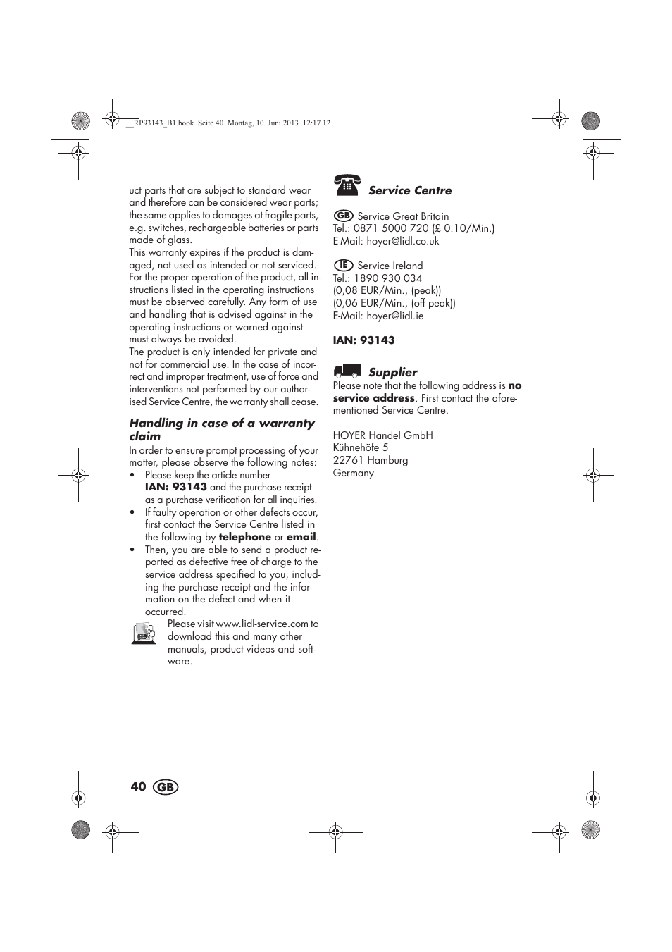 Silvercrest SZP 25 B1 User Manual | Page 42 / 46