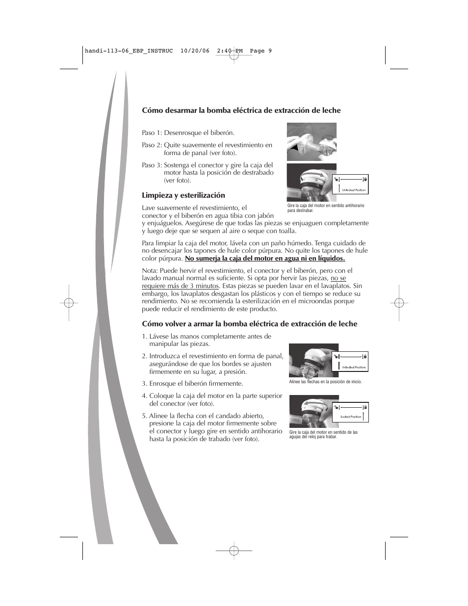 Dr. Brown's Electric Breast Pump User Manual | Page 9 / 12