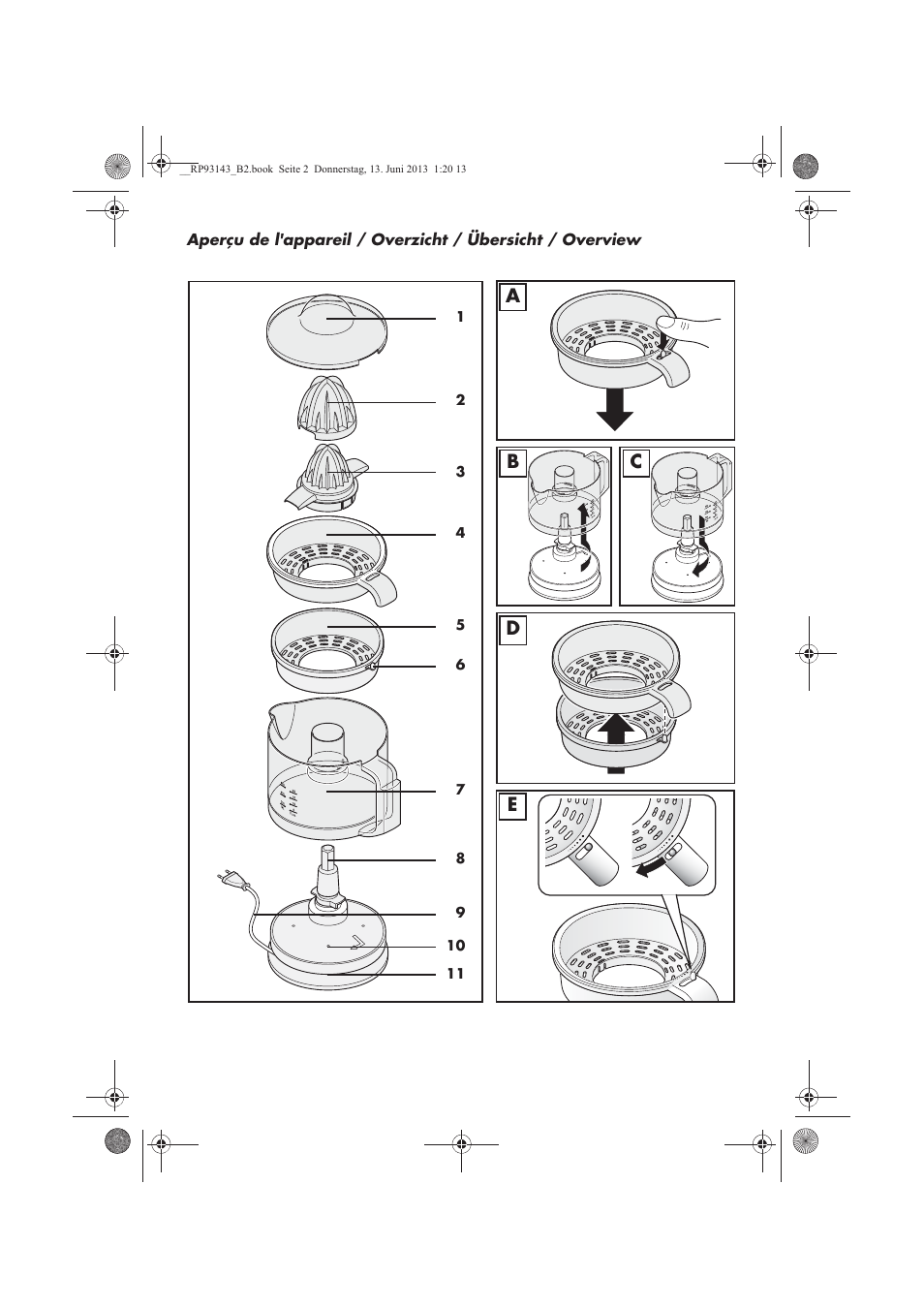 De b c | Silvercrest SZP 25 B1 User Manual | Page 3 / 38