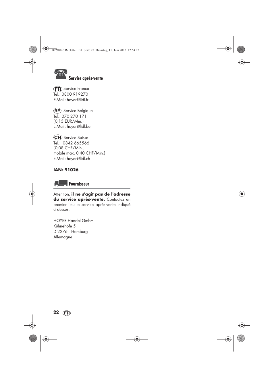 Service après-vente, Fournisseur | Silvercrest SRG 1200 A2 User Manual | Page 24 / 54