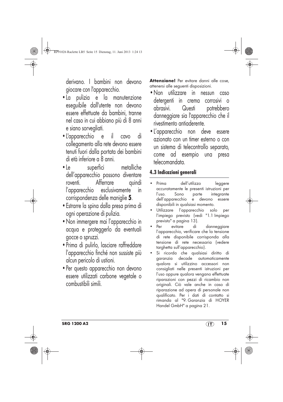 Silvercrest SRG 1200 A2 User Manual | Page 17 / 54