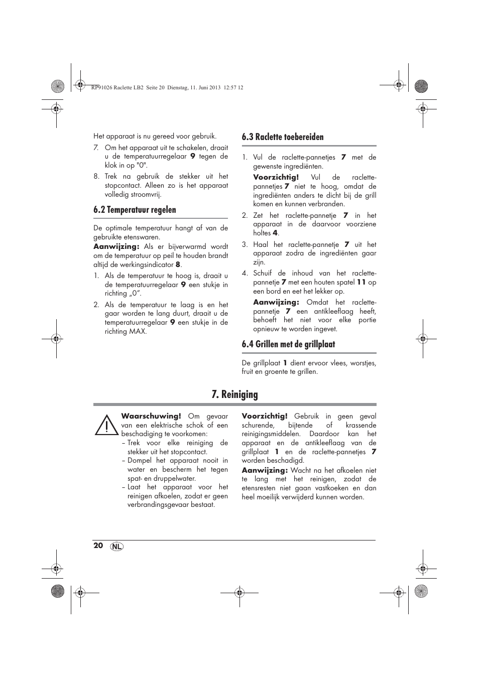 Reiniging, 2 temperatuur regelen, 3 raclette toebereiden | 4 grillen met de grillplaat | Silvercrest SRG 1200 A2 User Manual | Page 22 / 46