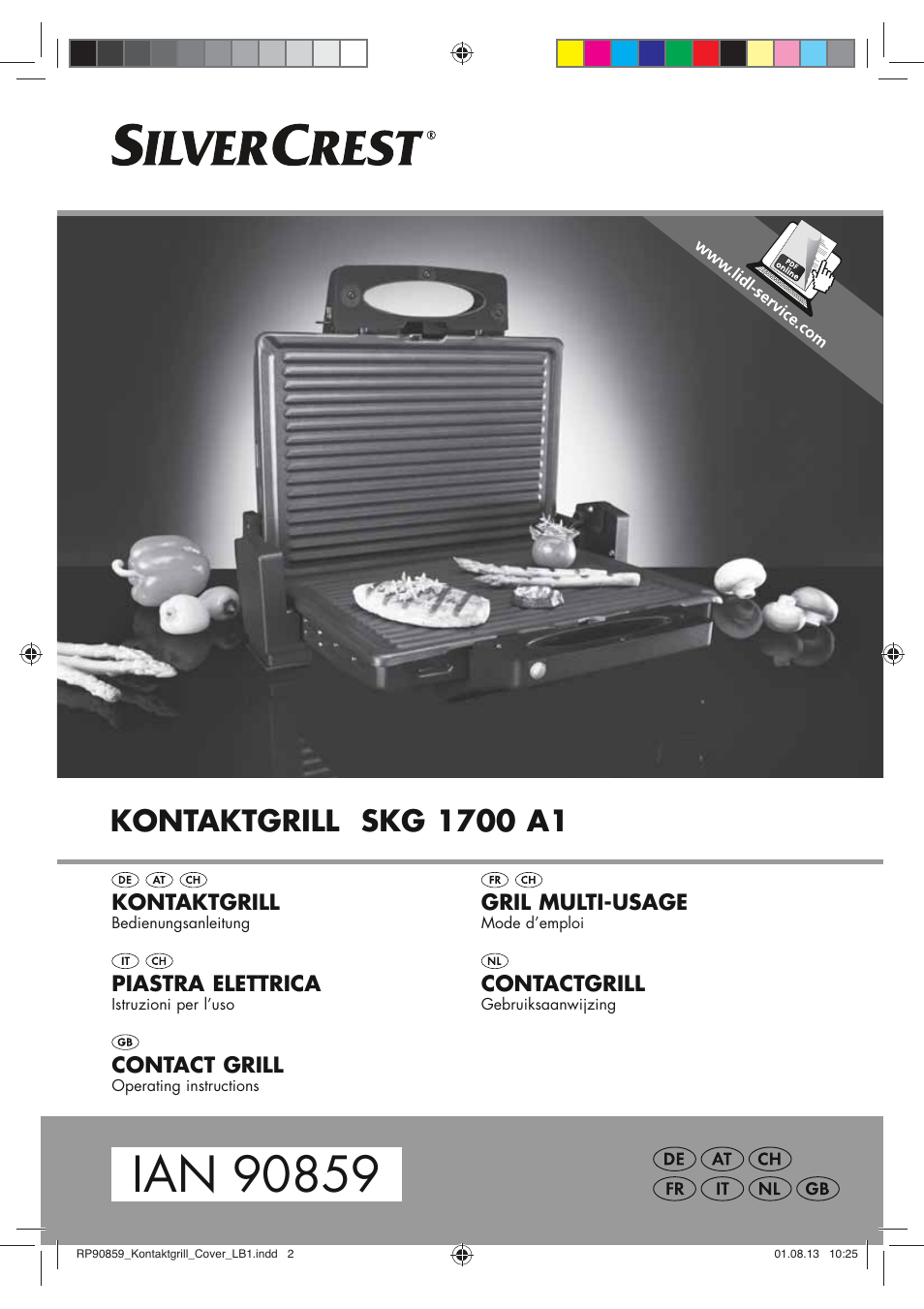 Silvercrest SKG 1700 A1 User Manual | 70 pages