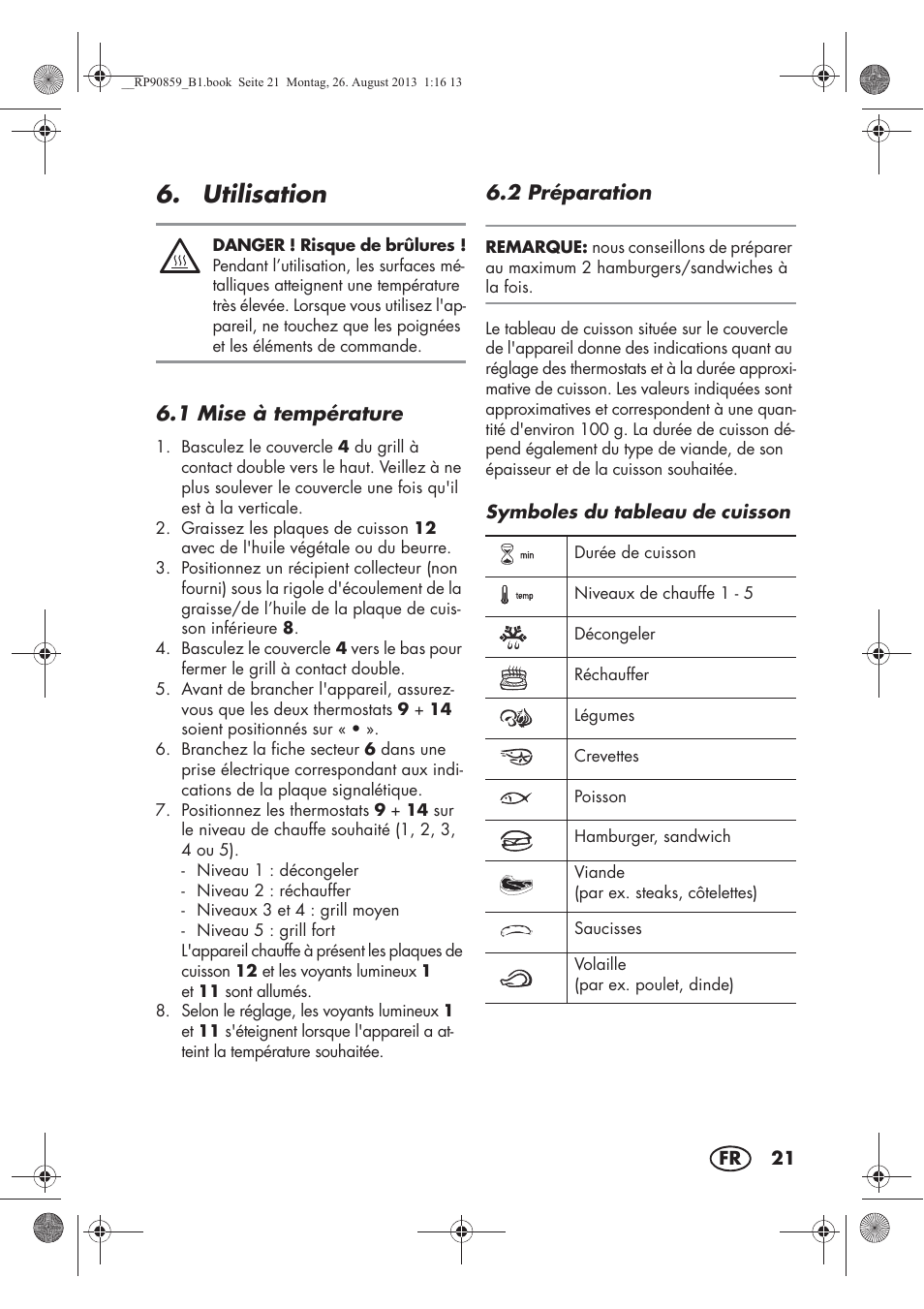 Utilisation | Silvercrest SKG 1700 A1 User Manual | Page 23 / 70