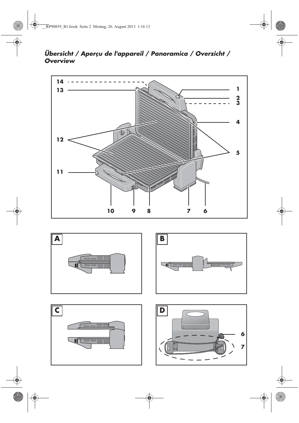 Ab c d | Silvercrest SKG 1700 A1 User Manual | Page 3 / 70