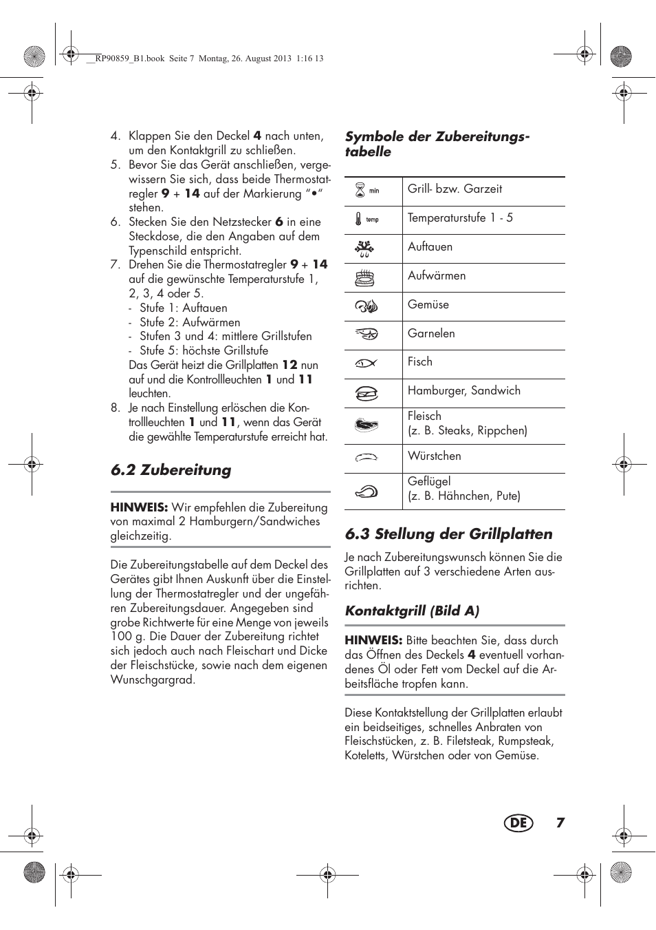 Silvercrest SKG 1700 A1 User Manual | Page 9 / 70