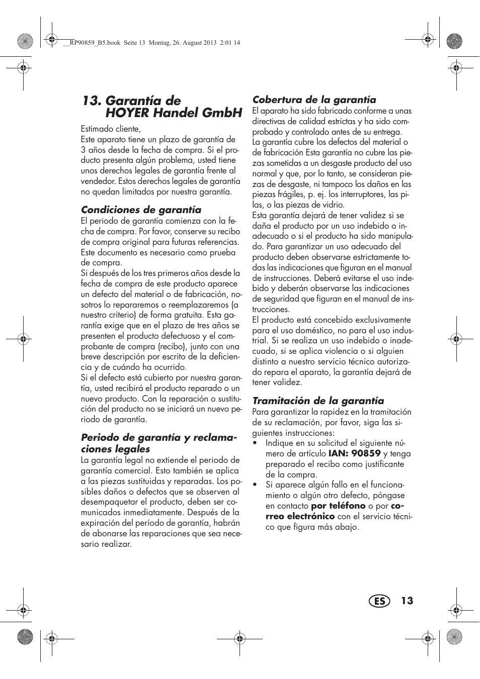 Garantía de hoyer handel gmbh | Silvercrest SKG 1700 A1 User Manual | Page 15 / 70