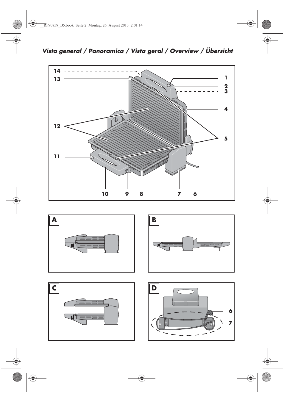 Ab c d | Silvercrest SKG 1700 A1 User Manual | Page 3 / 70