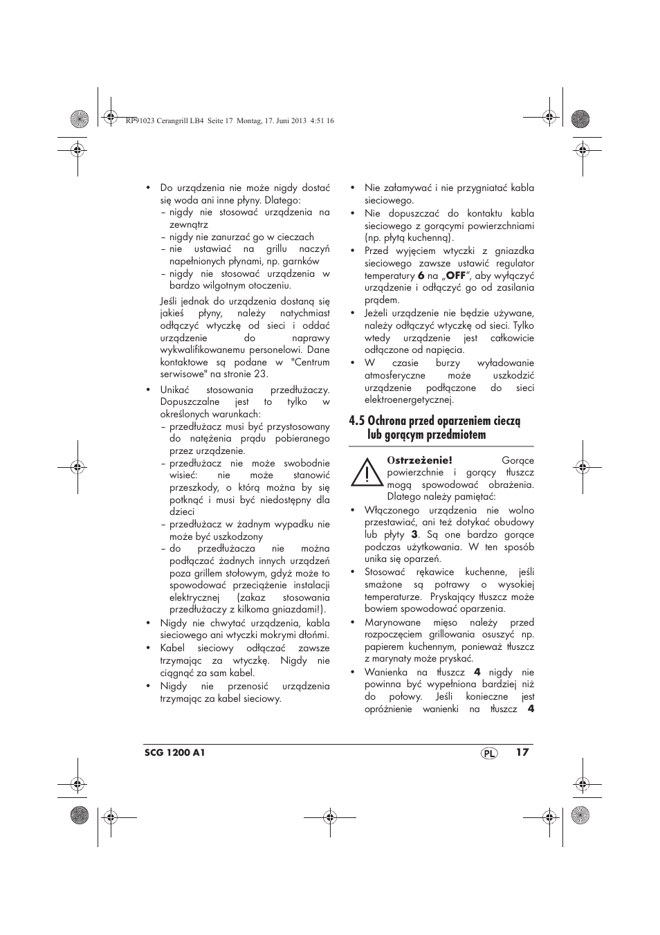 Silvercrest SCG 1200 A1 User Manual | Page 19 / 78
