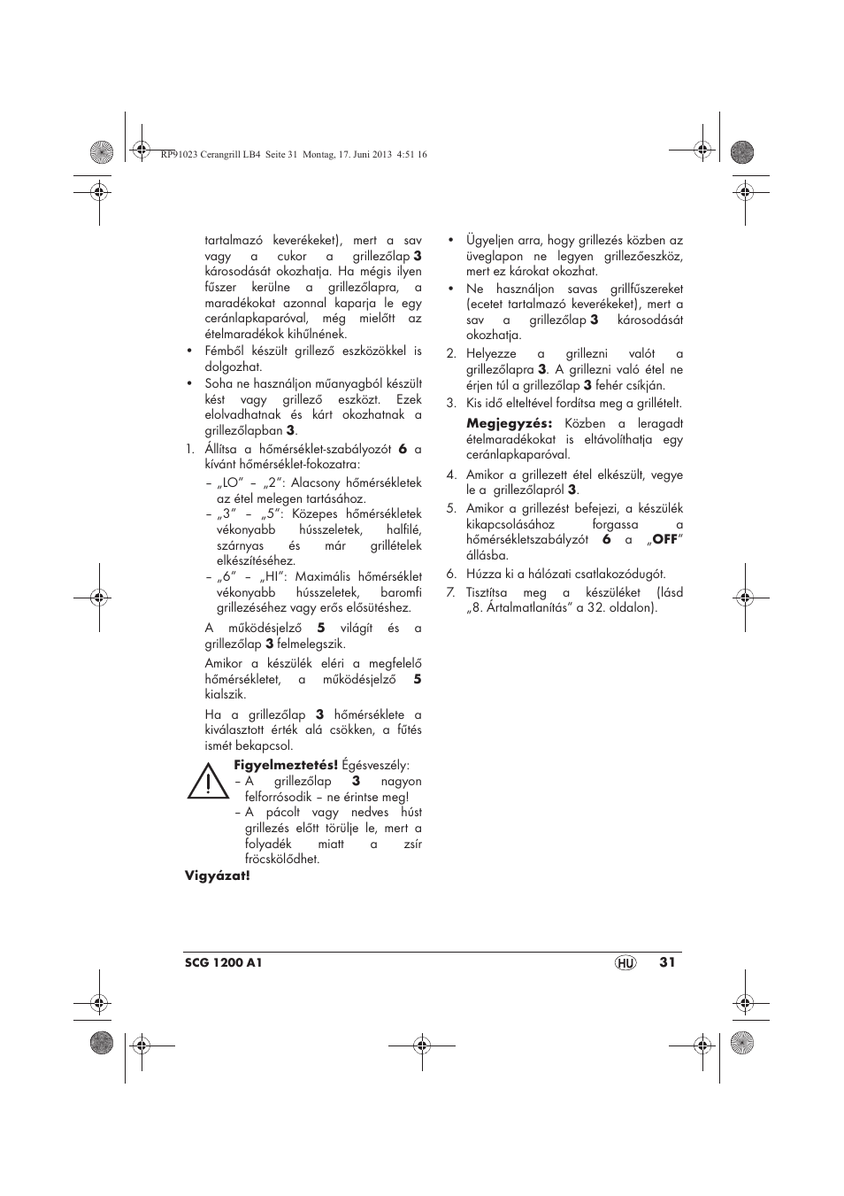 Silvercrest SCG 1200 A1 User Manual | Page 33 / 78