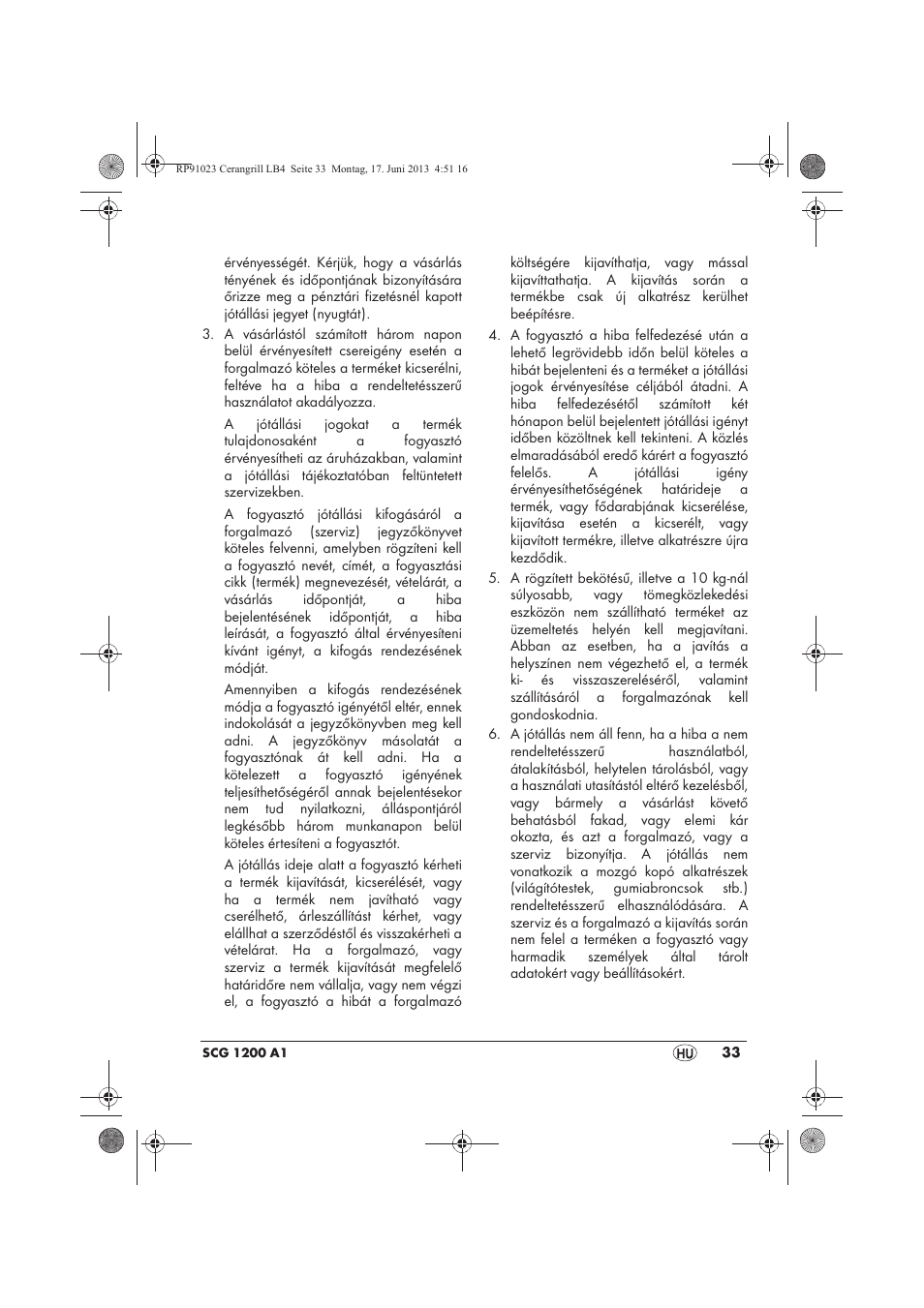 Silvercrest SCG 1200 A1 User Manual | Page 35 / 78