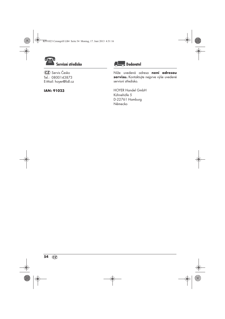 Servisní středisko, Dodavatel | Silvercrest SCG 1200 A1 User Manual | Page 56 / 78