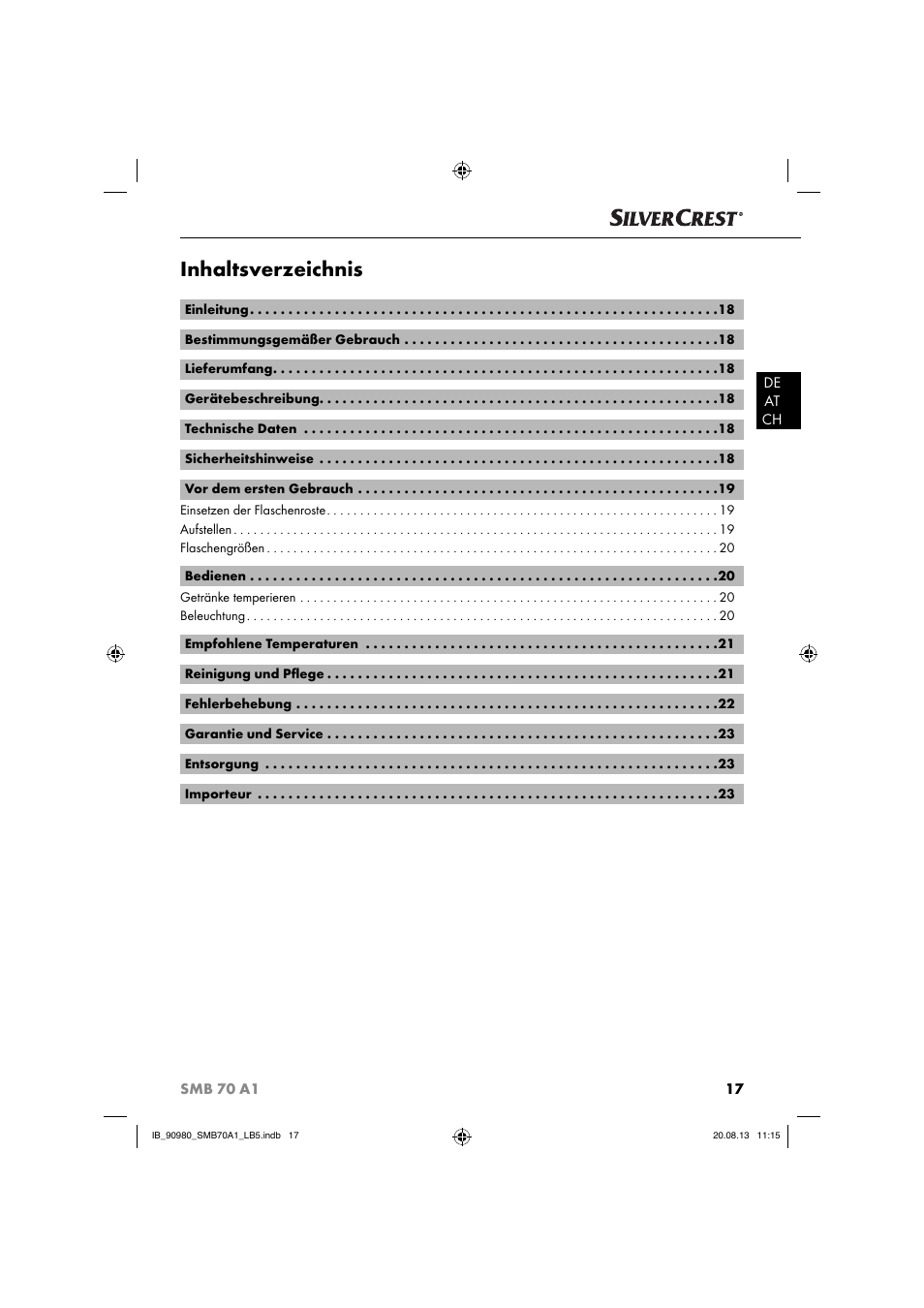 Silvercrest SMB 70 A1 User Manual | Page 20 / 27