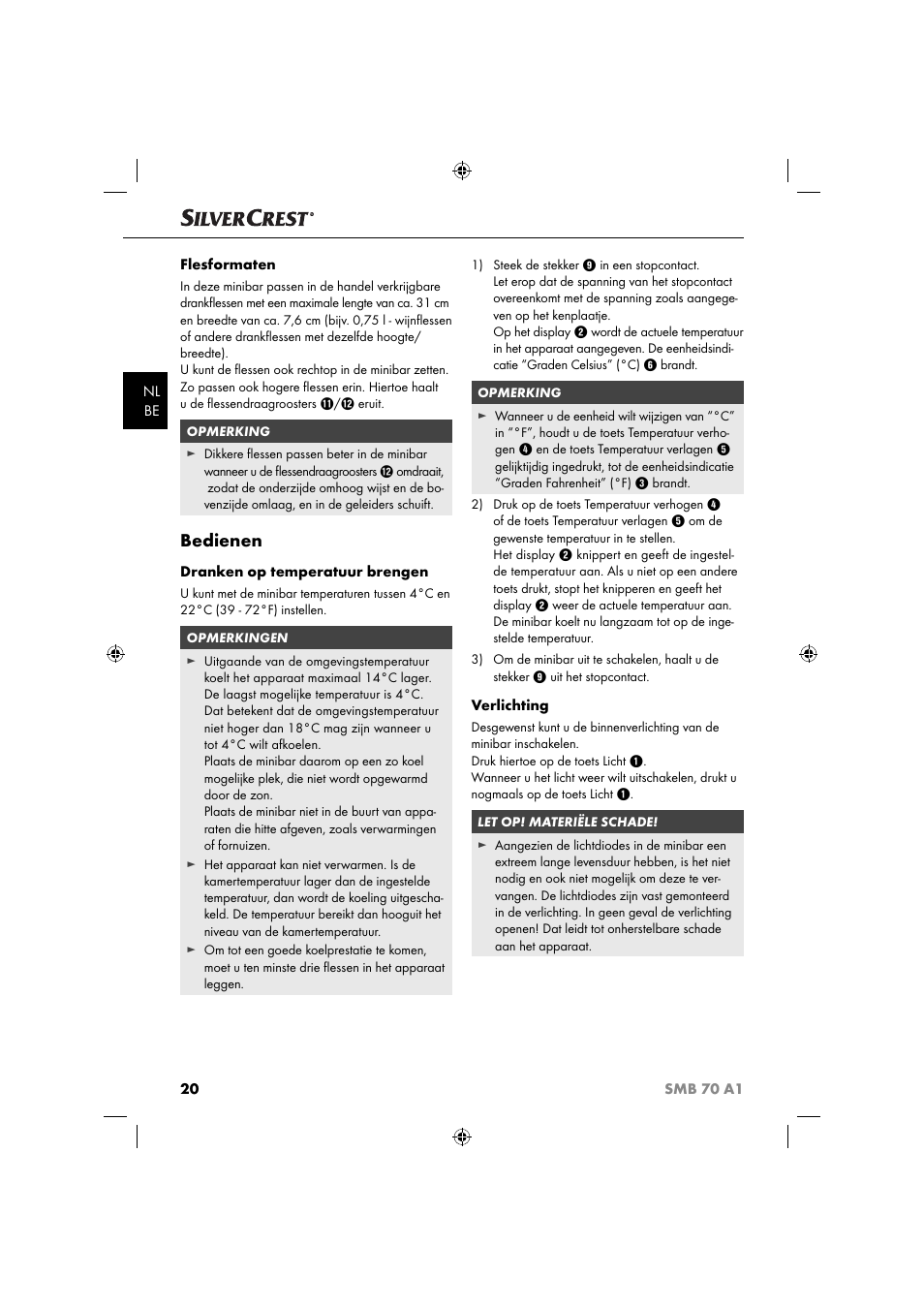 Bedienen | Silvercrest SMB 70 A1 User Manual | Page 23 / 35