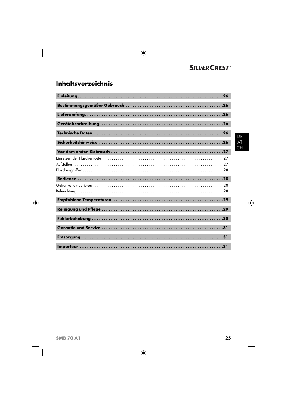 Silvercrest SMB 70 A1 User Manual | Page 28 / 35