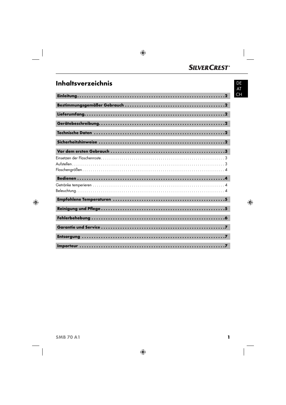 Silvercrest SMB 70 A1 User Manual | Page 4 / 35