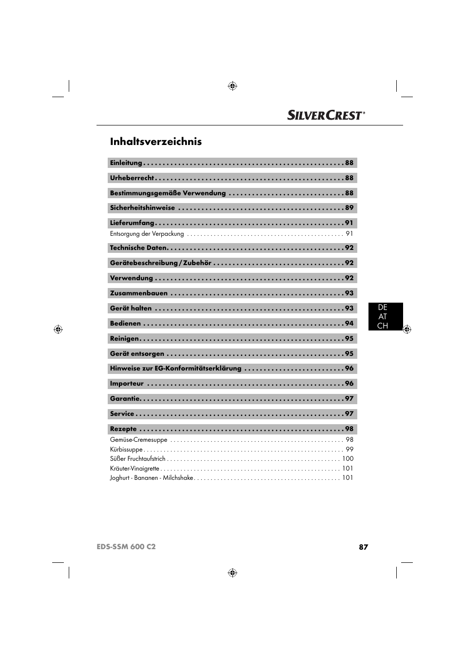 Silvercrest SSM 600 C2 User Manual | Page 90 / 105