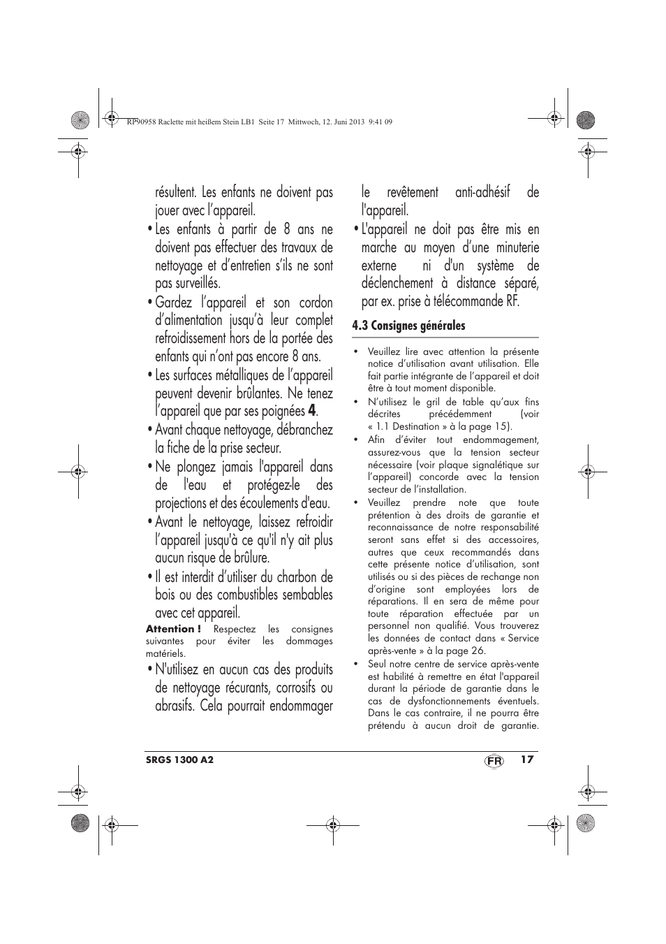 Silvercrest SRGS 1300 A2 User Manual | Page 19 / 66
