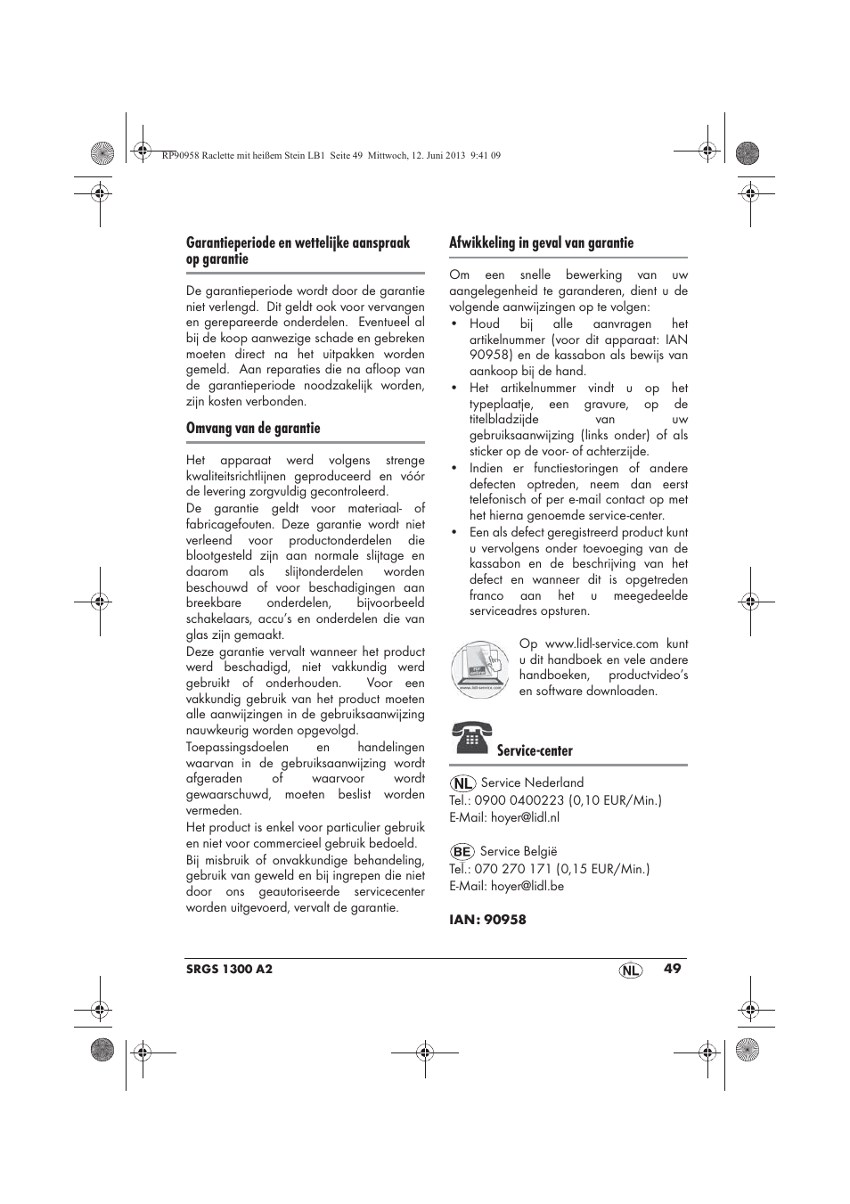 Silvercrest SRGS 1300 A2 User Manual | Page 51 / 66