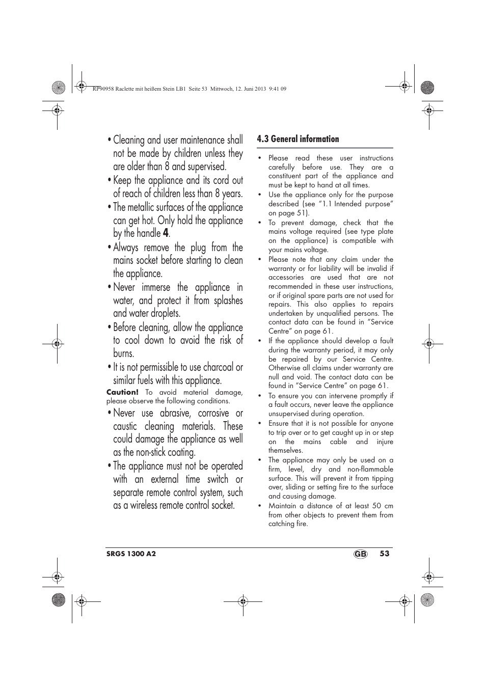 Silvercrest SRGS 1300 A2 User Manual | Page 55 / 66
