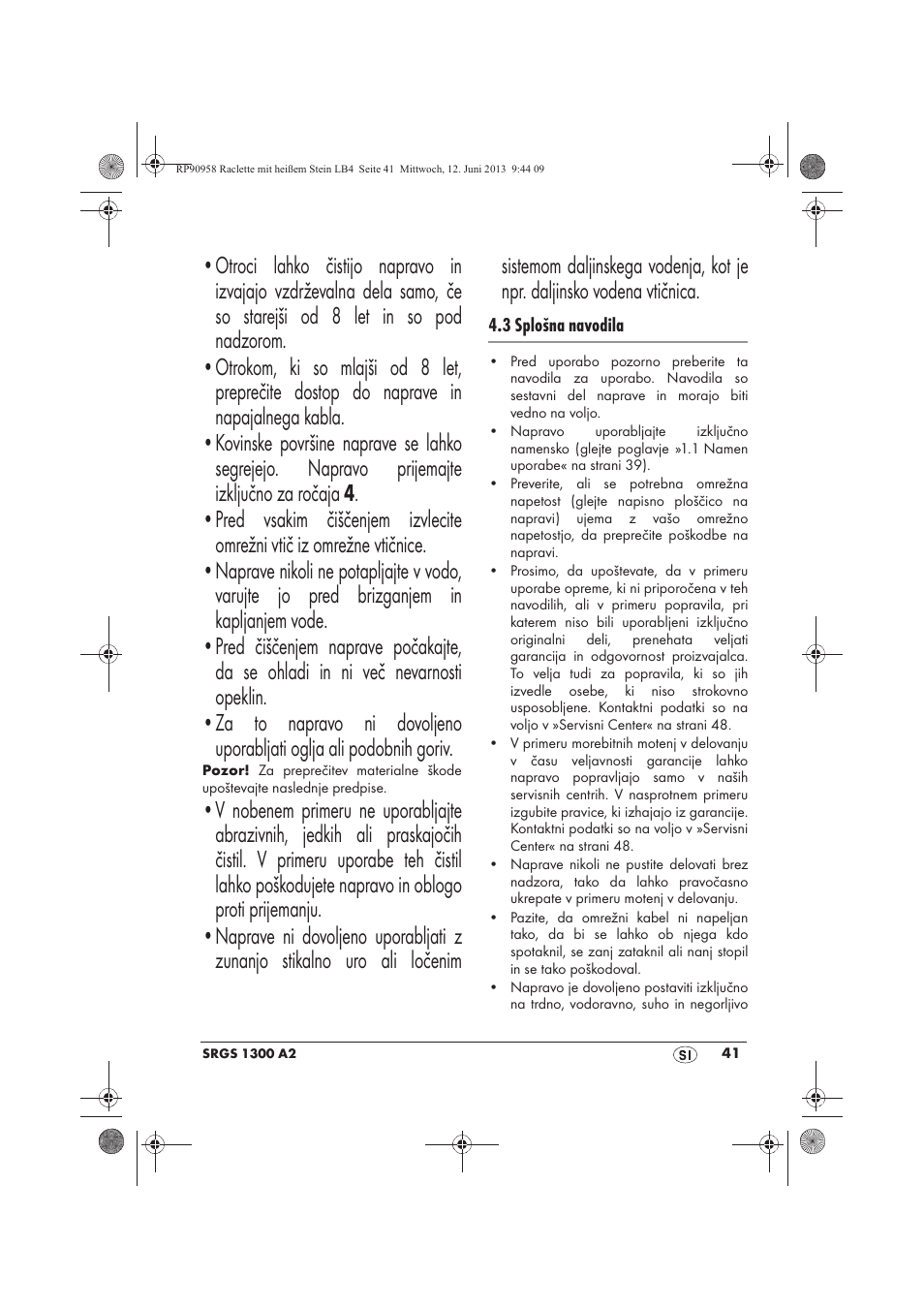 Silvercrest SRGS 1300 A2 User Manual | Page 43 / 86