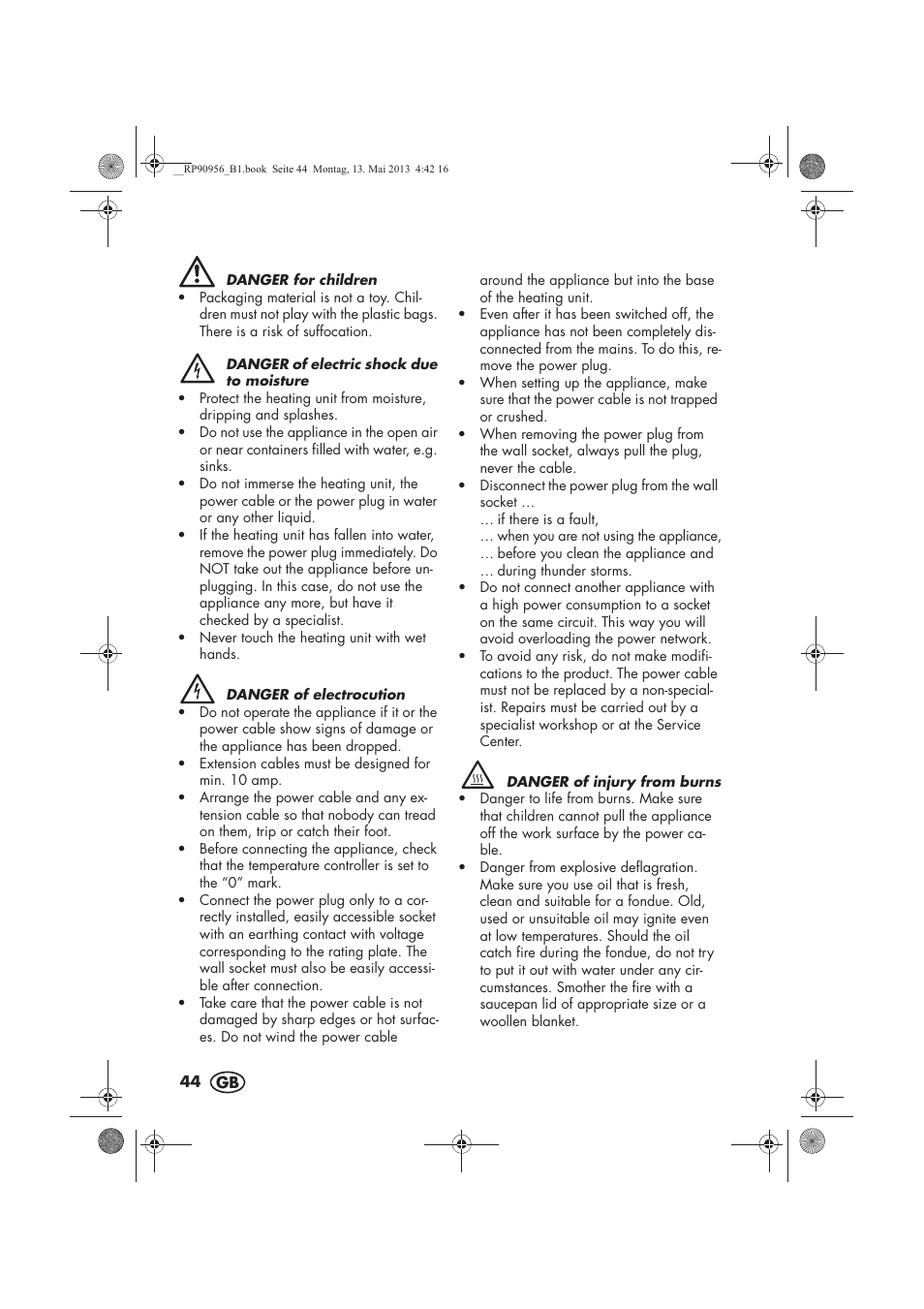Silvercrest SFE 1500 A1 User Manual | Page 46 / 54