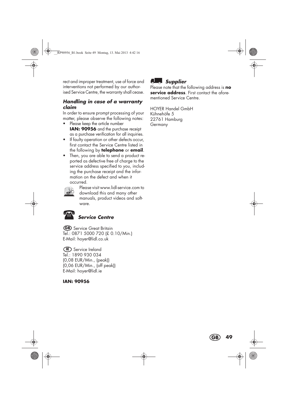 Silvercrest SFE 1500 A1 User Manual | Page 51 / 54