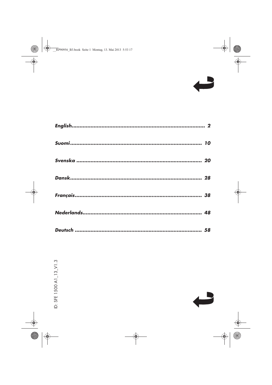 Silvercrest SFE 1500 A1 User Manual | Page 2 / 70
