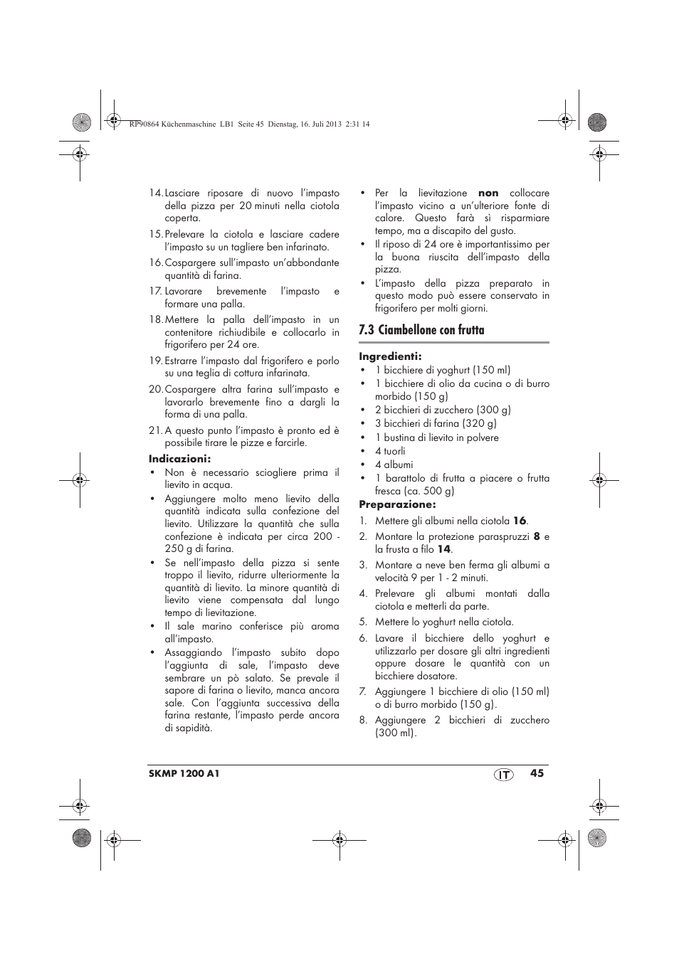 3 ciambellone con frutta | Silvercrest SKMP 1200 A1 User Manual | Page 47 / 86