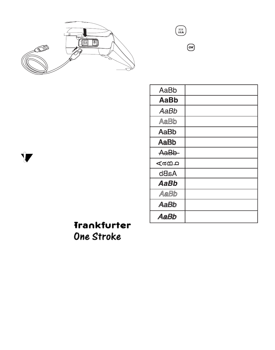 Formatting your label, Changing the font, Adding font styles | Dymo ExecuLabel LM450 User Manual | Page 7 / 18