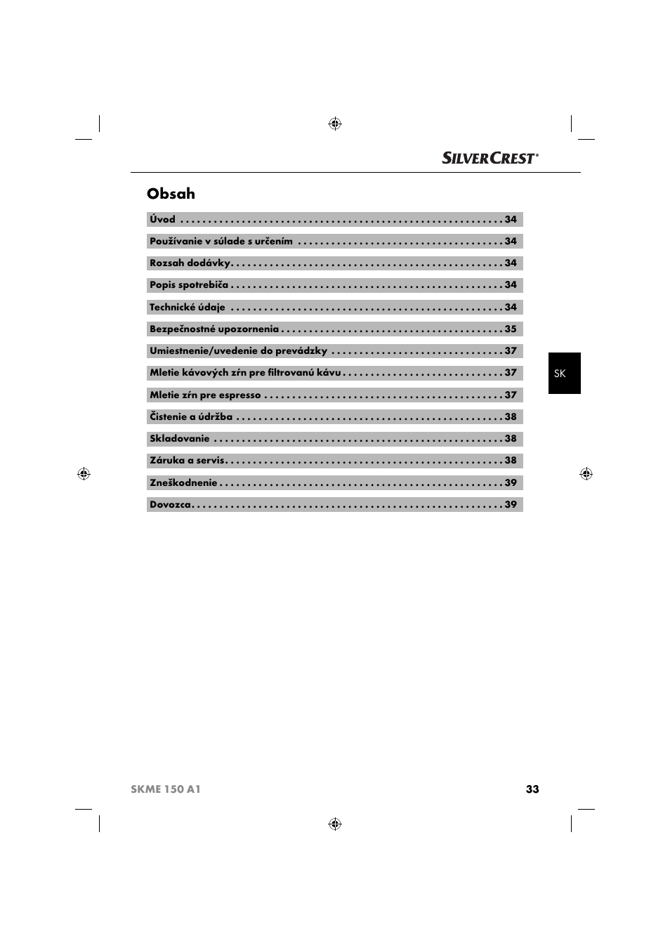 Silvercrest SKME 150 A1 User Manual | Page 36 / 52