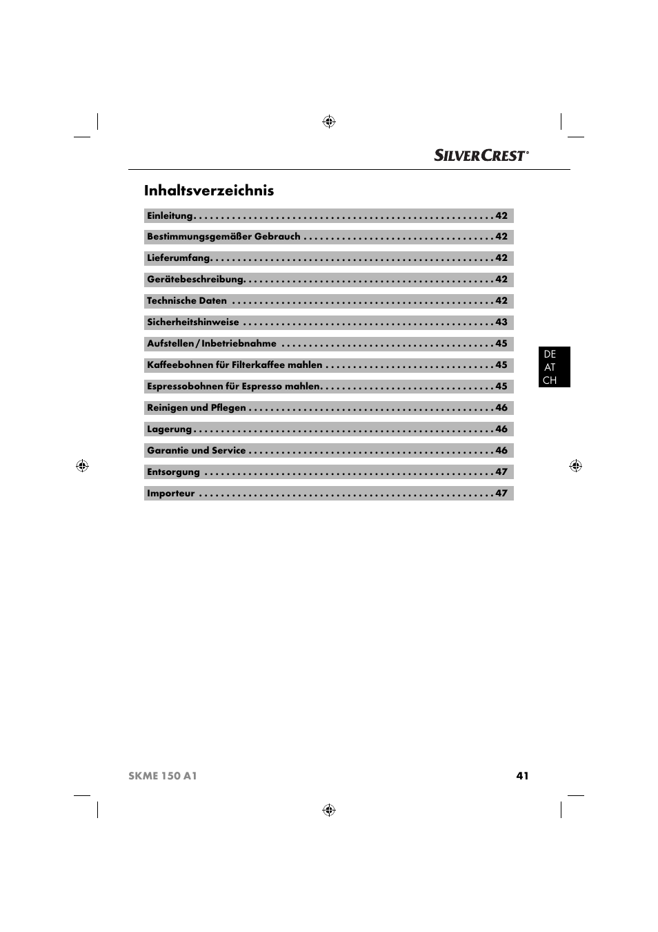 Silvercrest SKME 150 A1 User Manual | Page 44 / 52