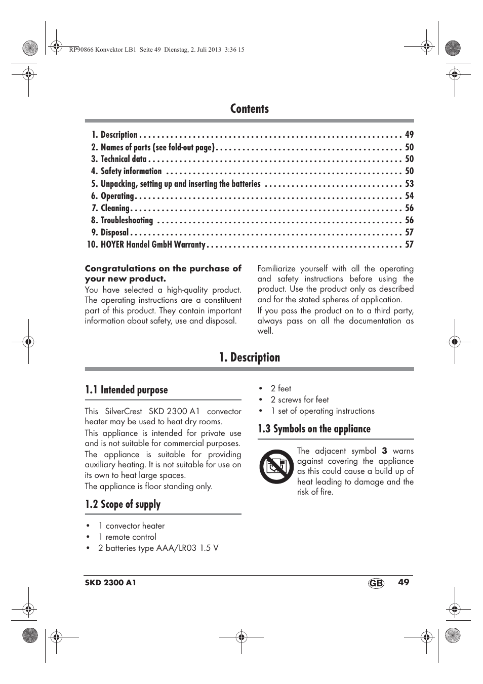 Silvercrest SKD 2300 A1 User Manual | Page 51 / 62