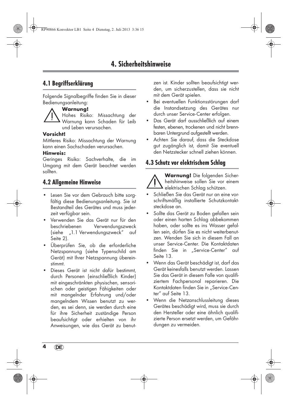 Sicherheitshinweise, 1 begriffserklärung, 2 allgemeine hinweise | 3 schutz vor elektrischem schlag | Silvercrest SKD 2300 A1 User Manual | Page 6 / 62