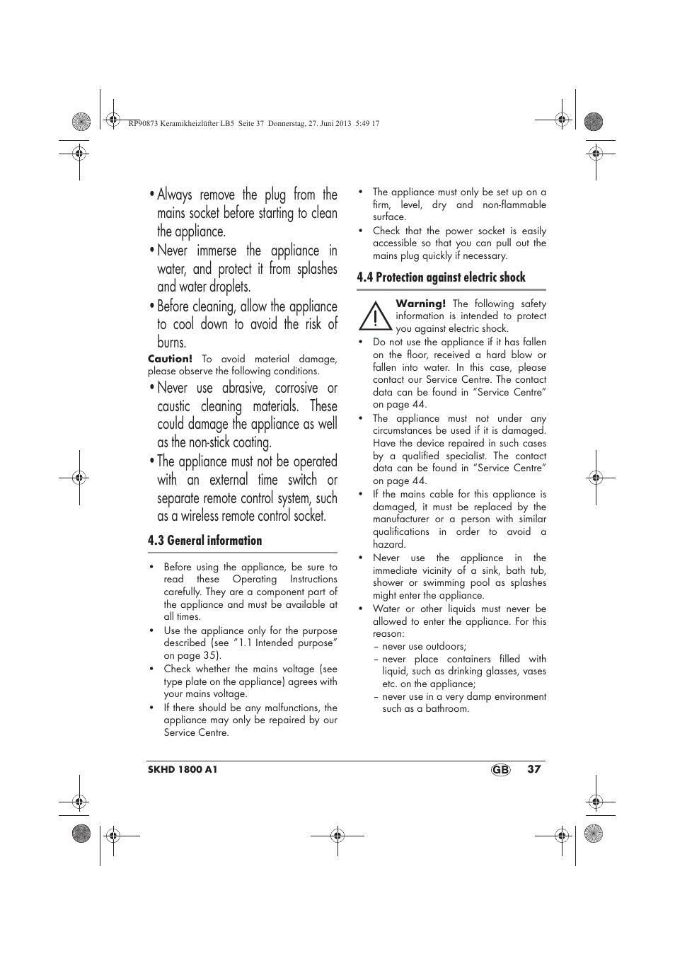 Silvercrest SKHD 1800 A1 User Manual | Page 39 / 58