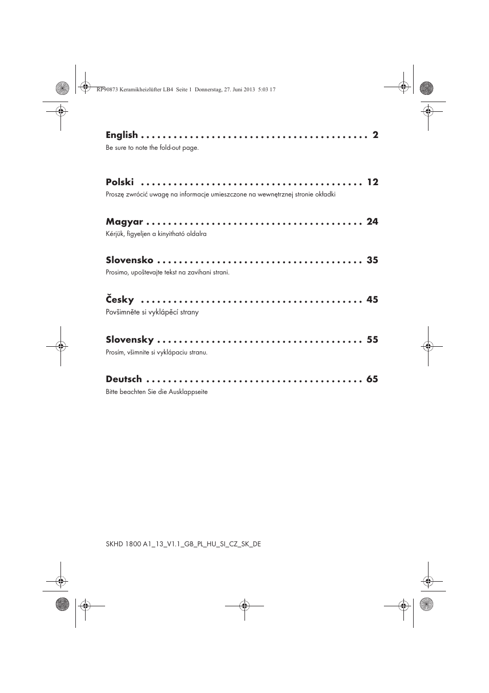 Silvercrest SKHD 1800 A1 User Manual | Page 2 / 78