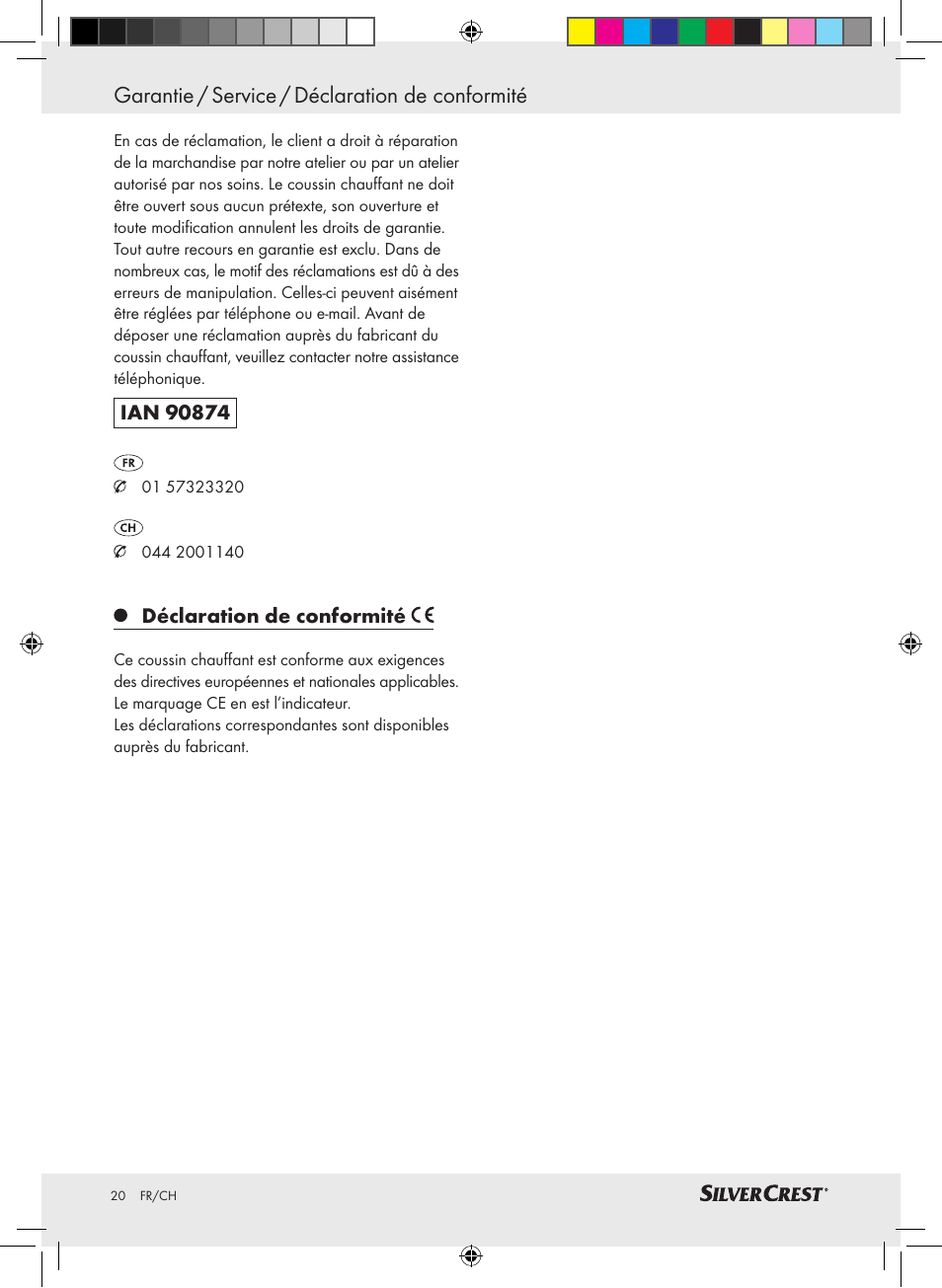 Garantie / service / déclaration de conformité | Silvercrest SHK 100 C3 User Manual | Page 19 / 44