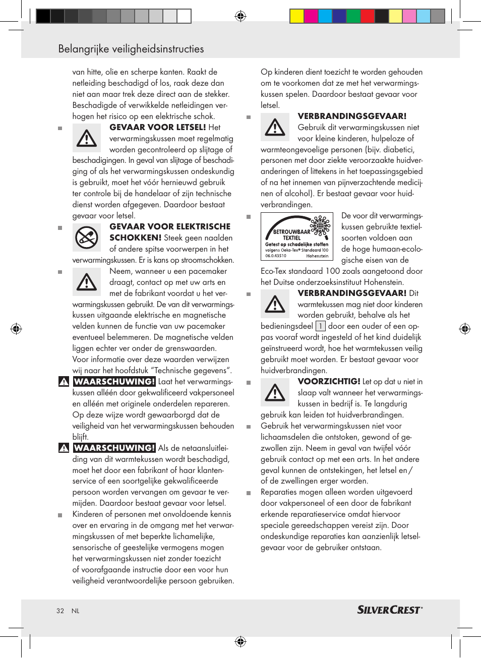 Belangrijke veiligheidsinstructies | Silvercrest SHK 100 C3 User Manual | Page 31 / 44